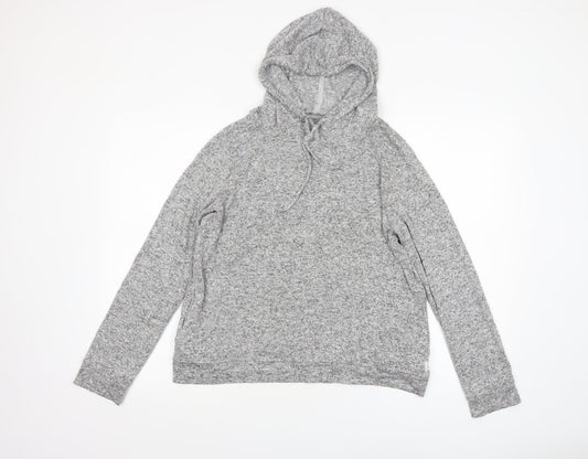 FatFace Womens Grey Long Sleeve Hooded Lounge Top UK 12
