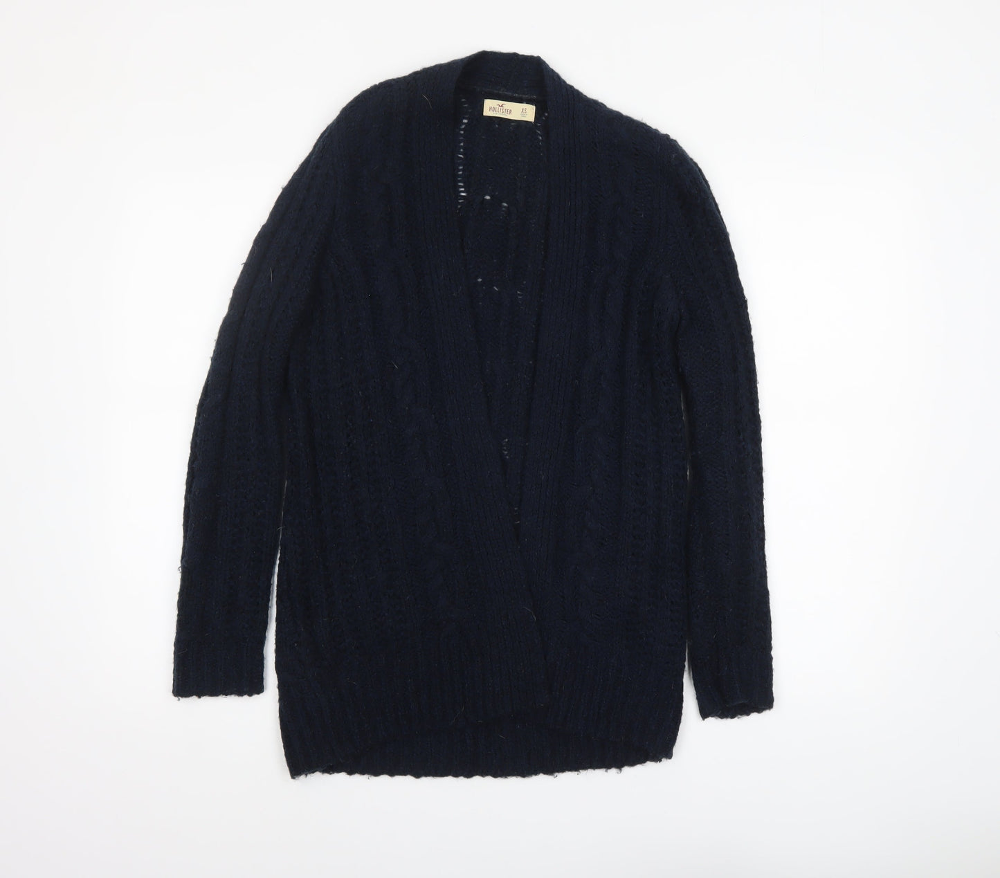 Hollister Women's Black Cable-Knit Open Cardigan XS