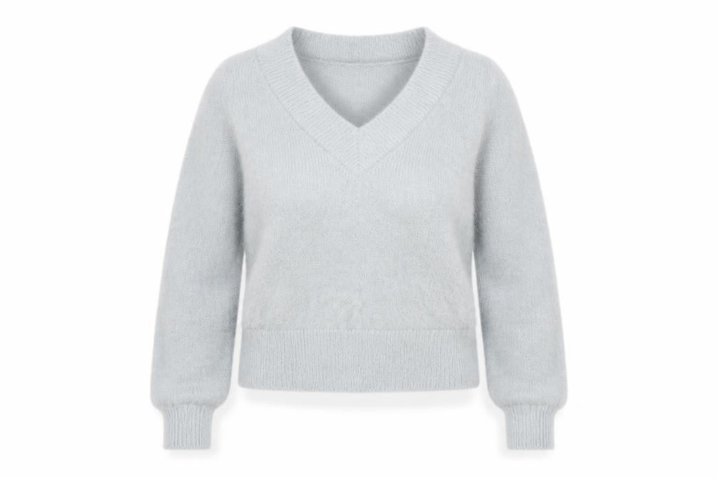 Marks & Spencer Women’s Grey V-Neck Long Sleeve Pullover Jumper XS
