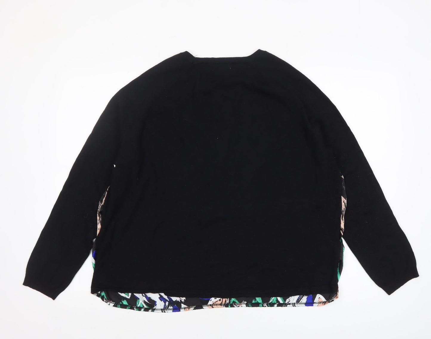 Papaya Women Multicoloured Floral Crew Neck Long Sleeve Pullover Jumper Size 20