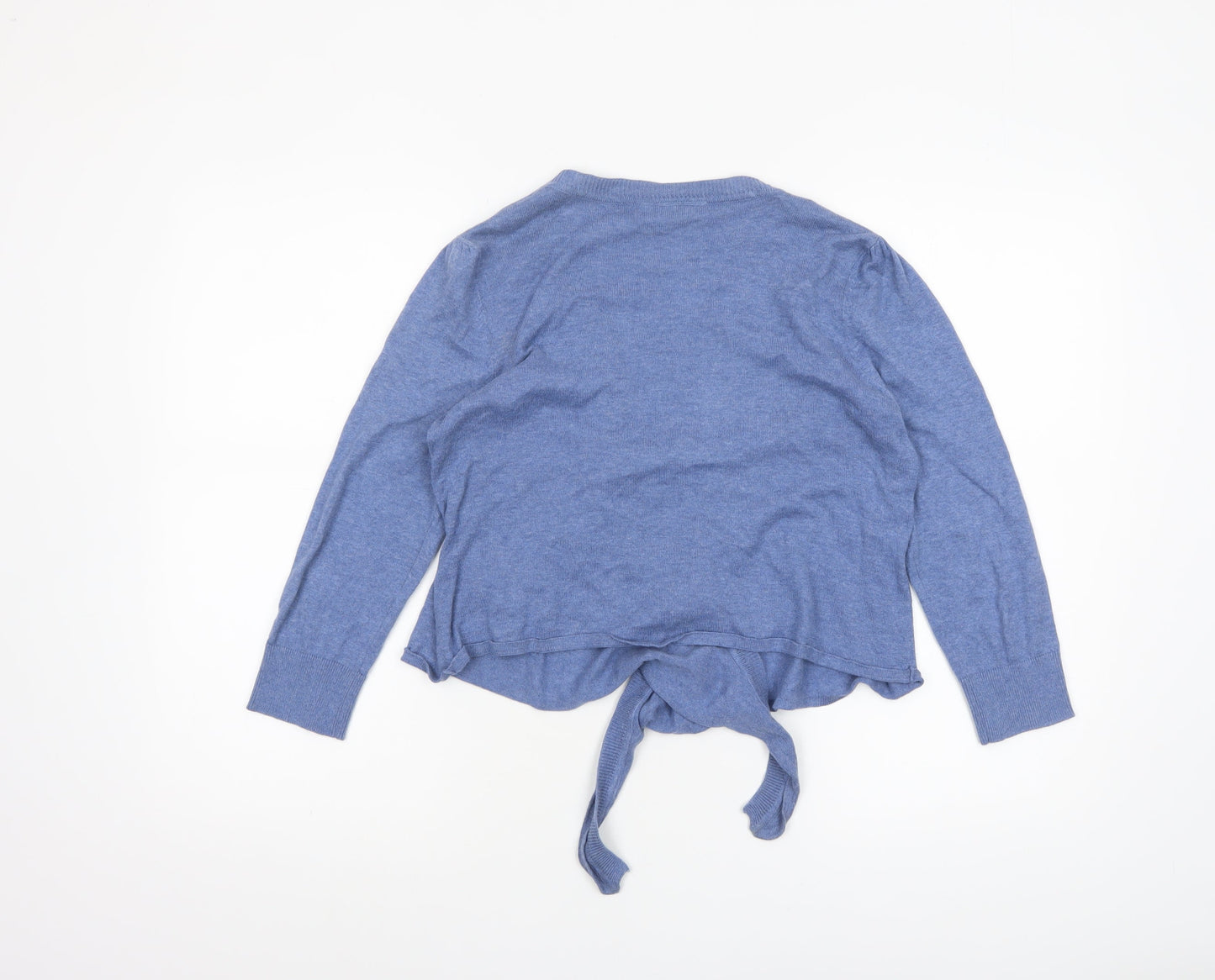 New Look Women's Blue Cotton Wrap V-Neck Jumper Size 14