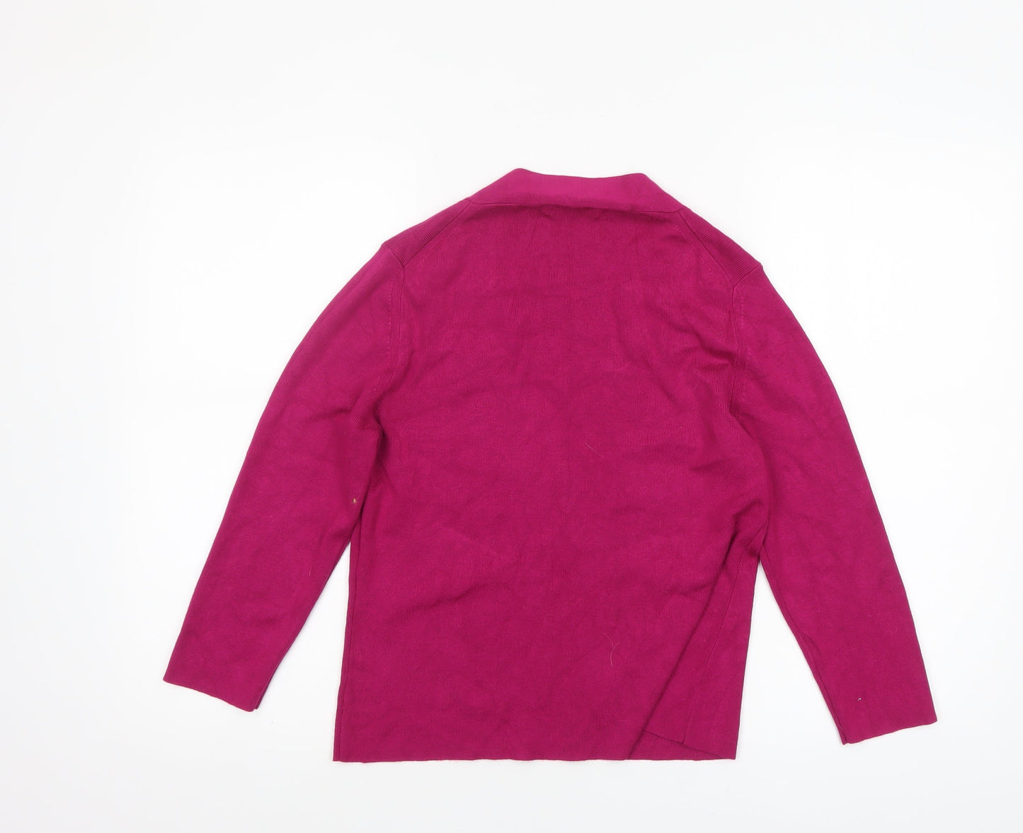 Precis Petite Women's Pink Scoop Neck Button Detail Jumper Size M