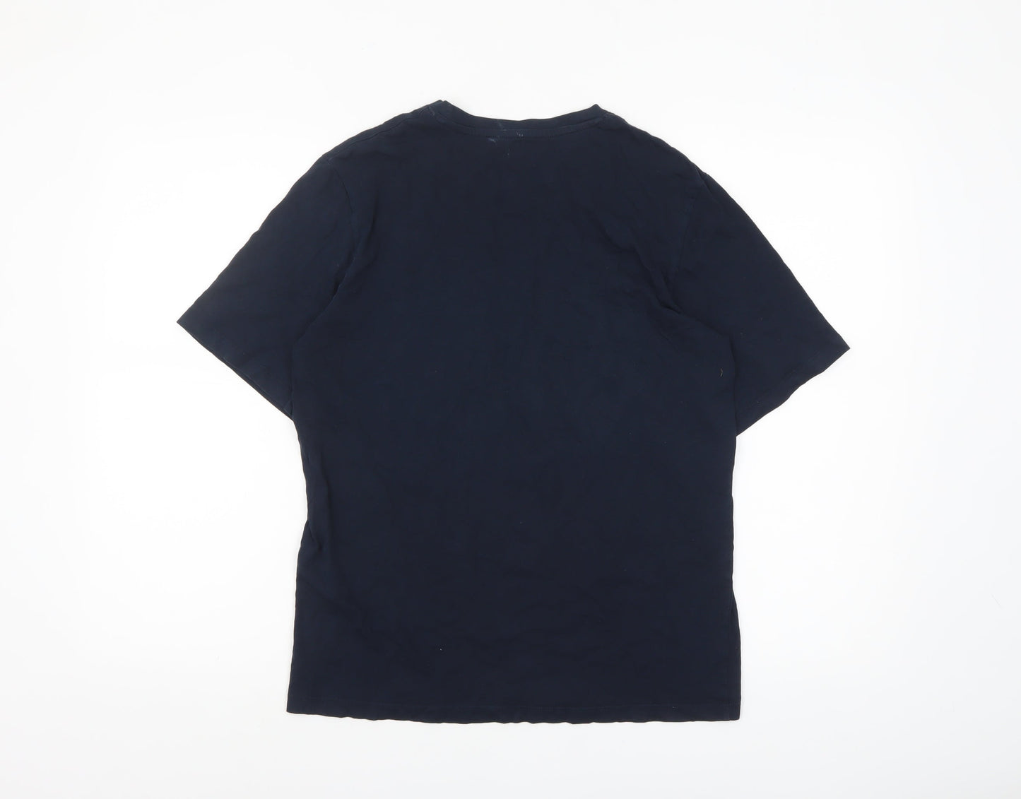 Jack & Jones Men's Blue Logo Cotton T-Shirt Size S