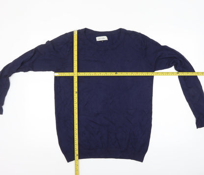 blendshe Women's Blue Pullover Jumper M Long Sleeve Crew Neck Knit