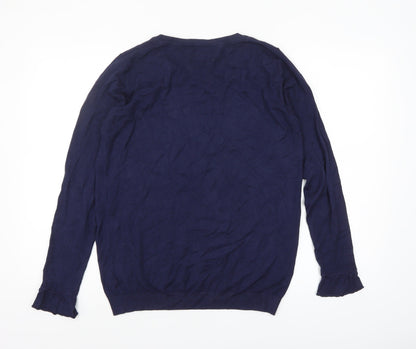 blendshe Women's Blue Pullover Jumper M Long Sleeve Crew Neck Knit