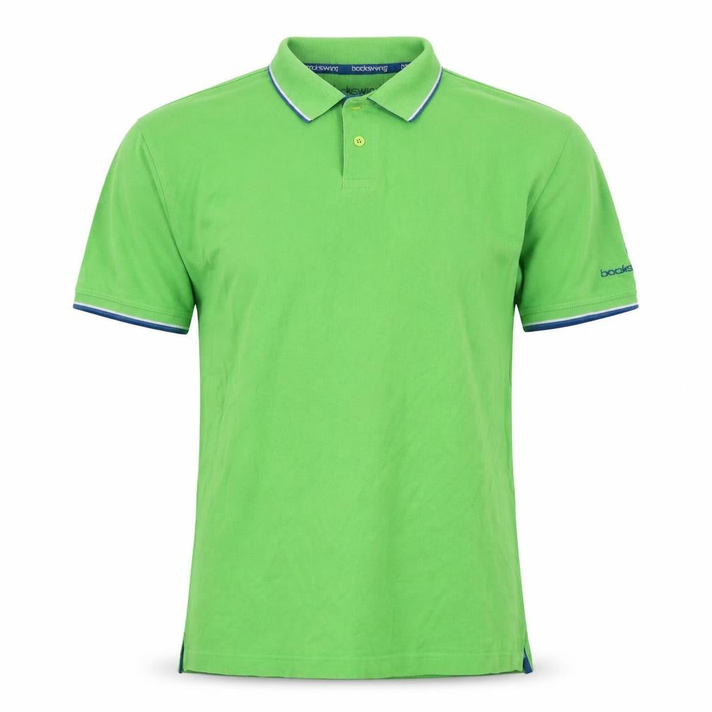 Backswing Men's Green Cotton Polo Shirt L Short Sleeve Golf Style