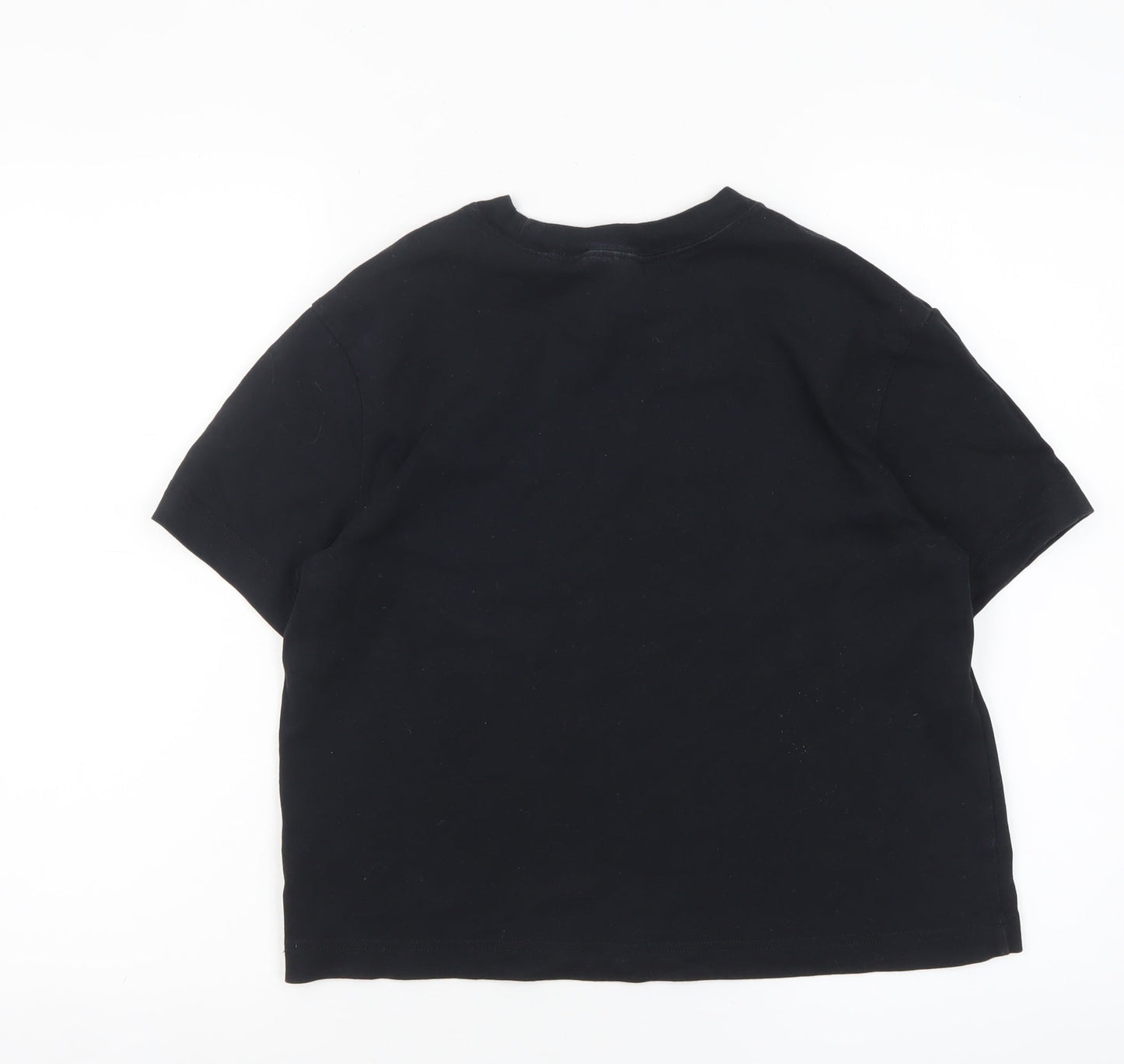 Nike Women's Black Cotton Relaxed Fit Short Sleeve T-Shirt S