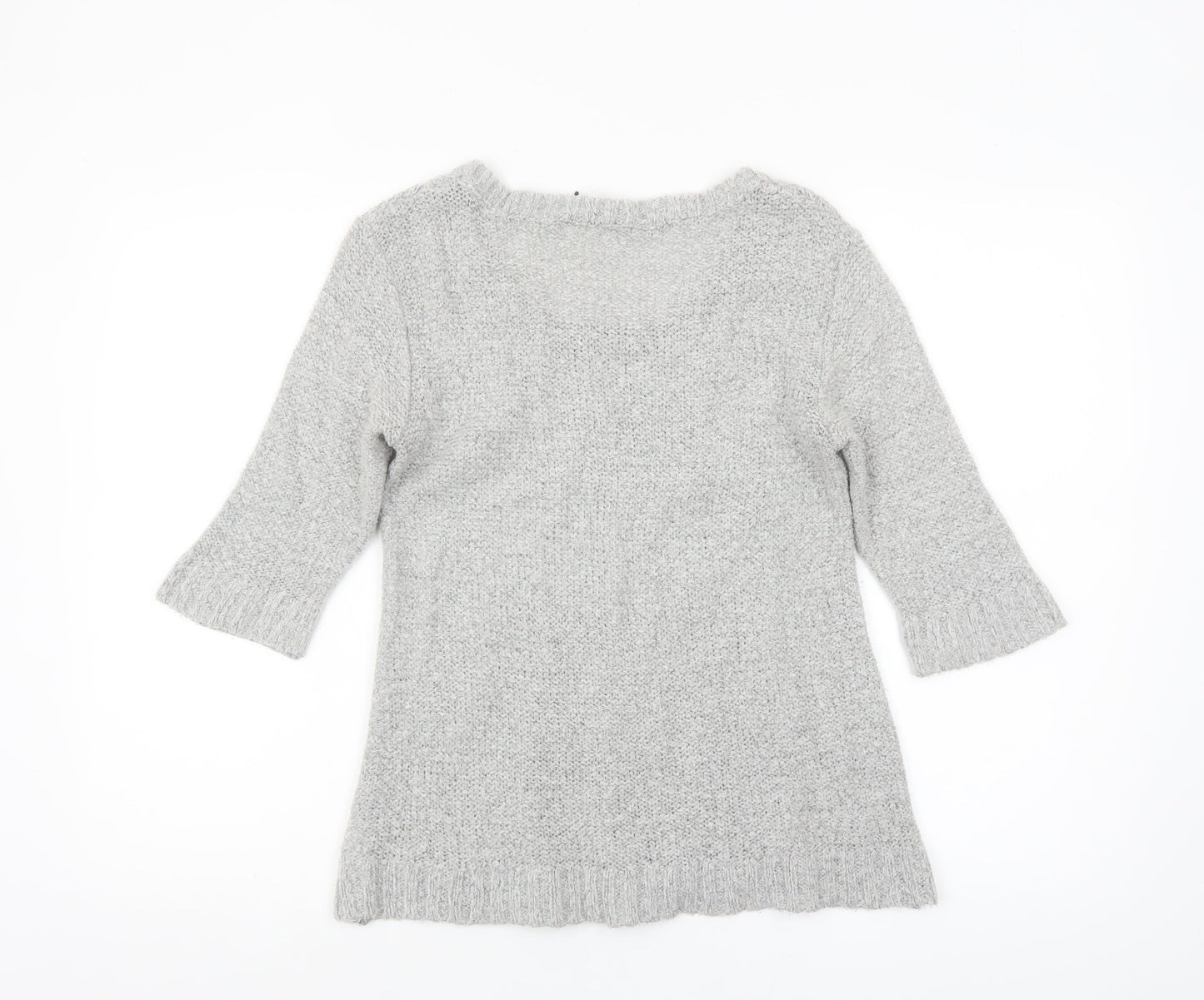 Dorothy Perkins Women’s Grey Cable-Knit Pullover Jumper Size 8