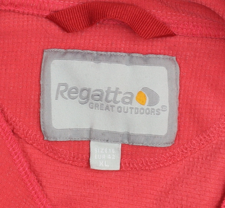 Regatta Women’s Red Fleece 1/4 Zip Pullover Sweatshirt Size 16 XL