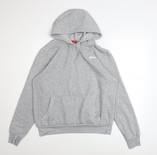 Slazenger Men's Grey Pullover Hoodie Small Regular Fit Fleece Sweatshirt
