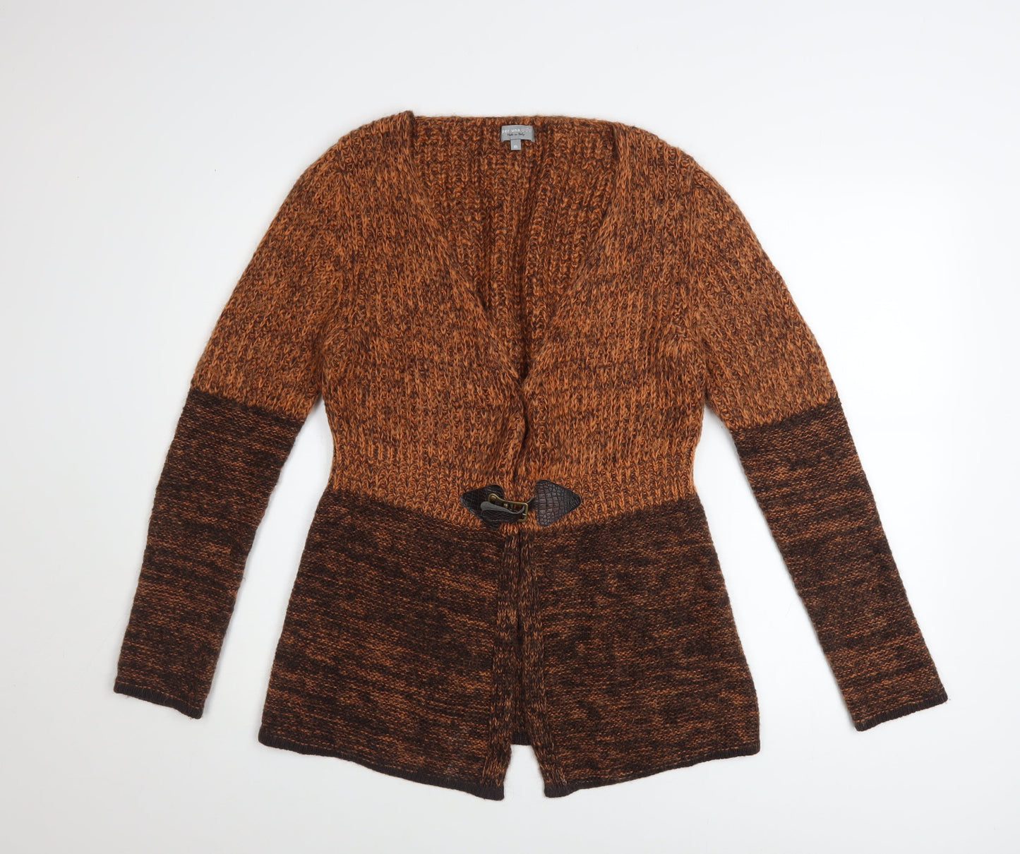 Marks and Spencer Per Una Brown Mohair Blend Women's Cardigan M