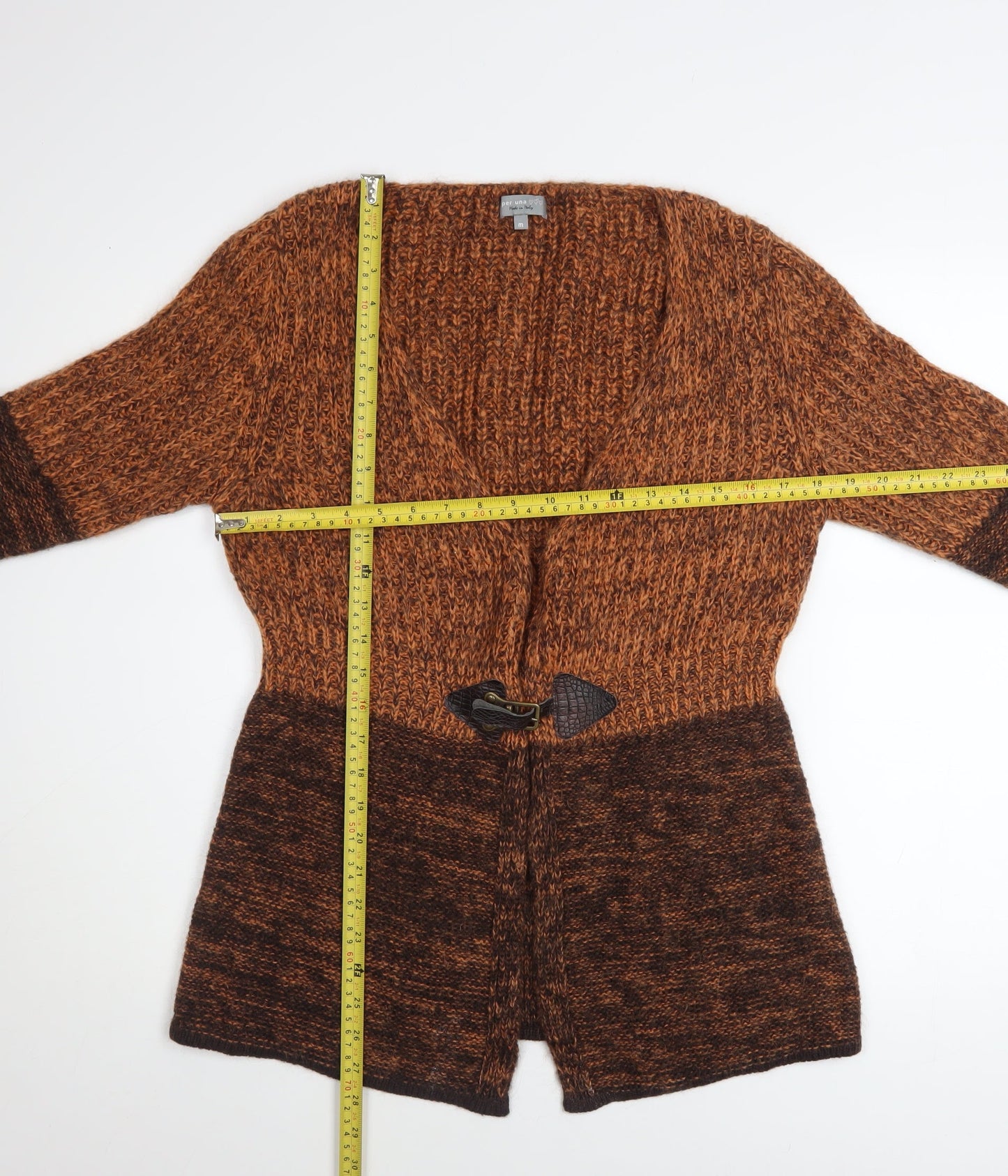 Marks and Spencer Per Una Brown Mohair Blend Women's Cardigan M