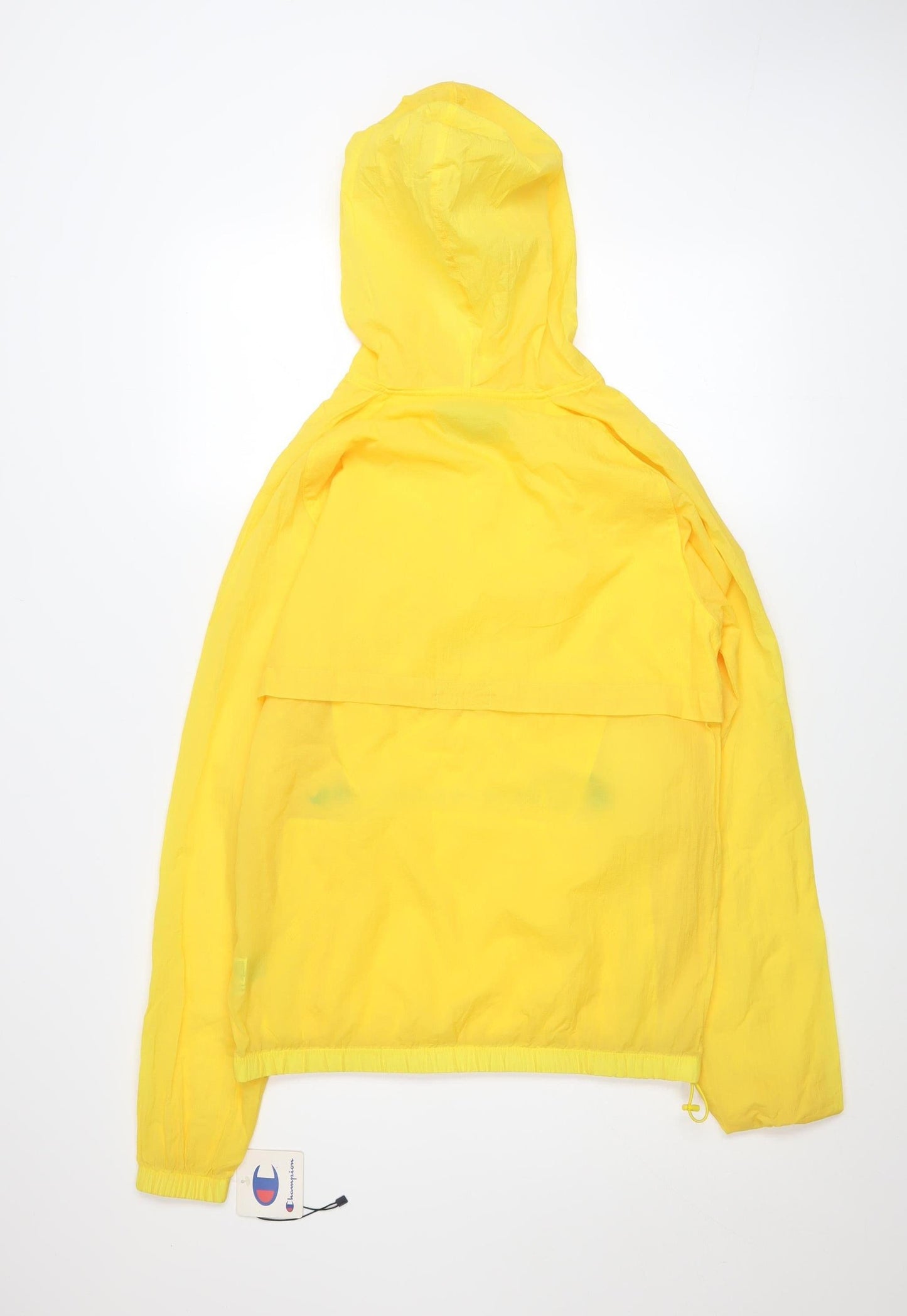 Champion Men’s Yellow Hooded Windbreaker Jacket Small
