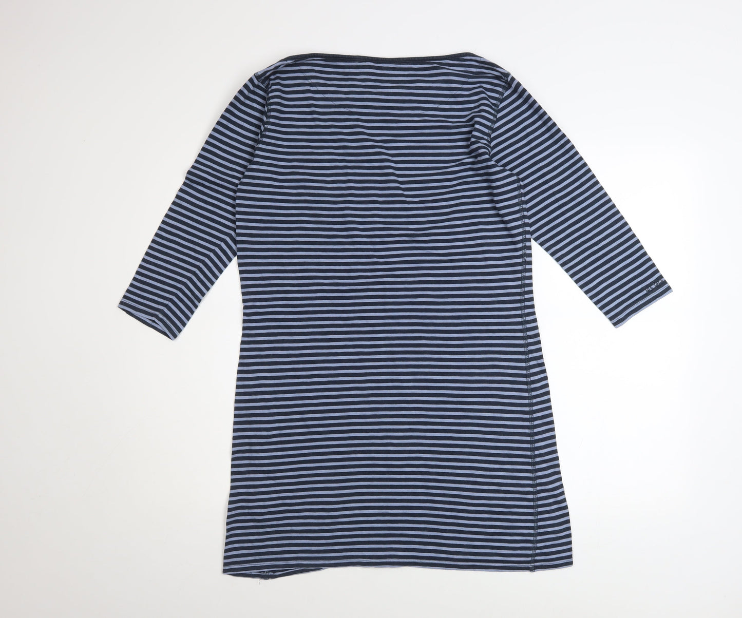 Fat Face Women Blue Stripe Cotton Shift Dress Size 14