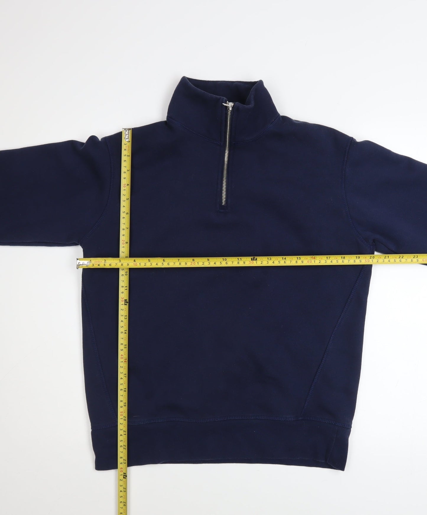 Zara Men's Blue 1/4 Zip Fleece Sweatshirt Size S