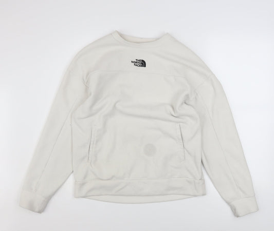 The North Face Womens Beige Fleece Pullover Sweatshirt Size M