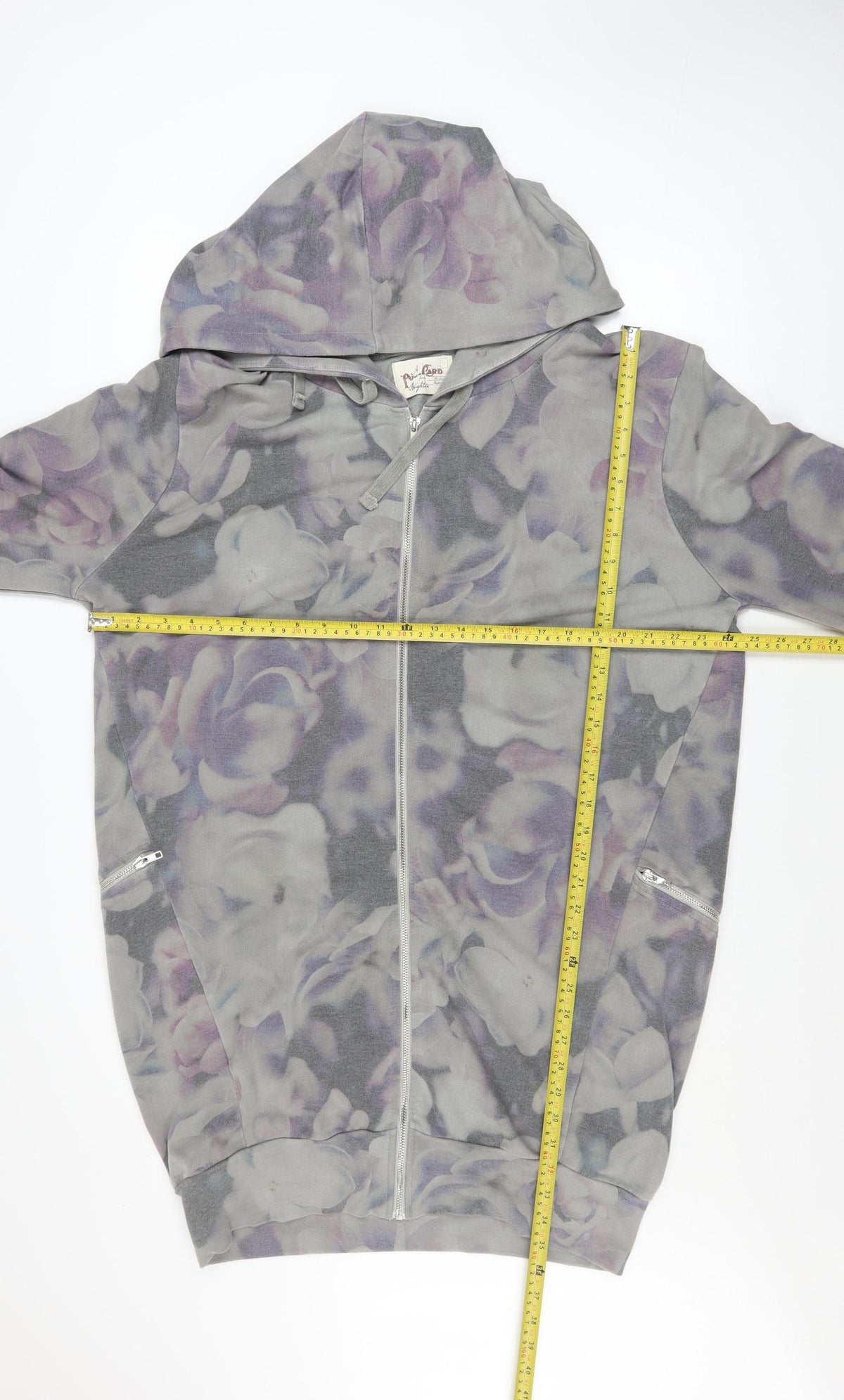 A Postcard from Brighton Womens Grey Floral Hooded Basic Jacket Size S