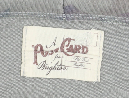 A Postcard from Brighton Womens Grey Floral Hooded Basic Jacket Size S