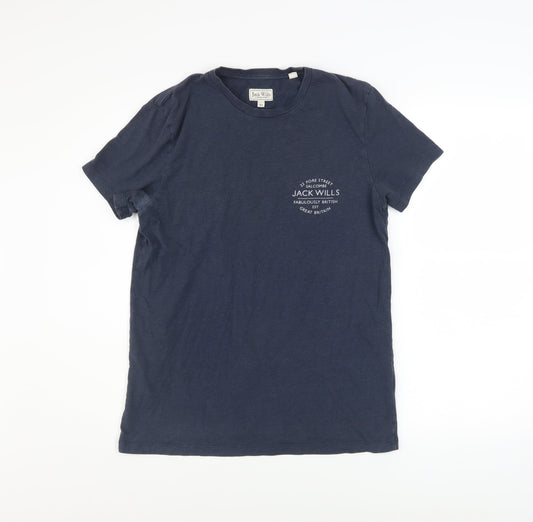 Jack Wills Men's Blue XS Crew Neck Short Sleeve Cotton T-Shirt