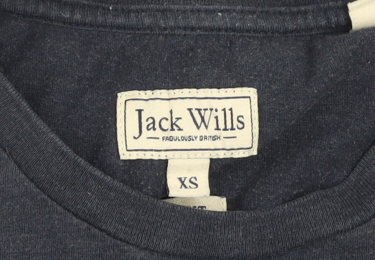 Jack Wills Men's Blue XS Crew Neck Short Sleeve Cotton T-Shirt