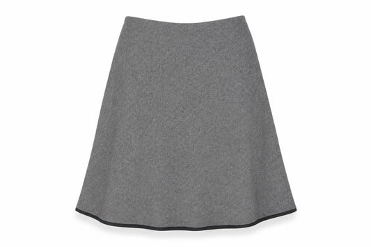Marks & Spencer Women Grey Wool Blend A-Line Tweed Skirt UK 16