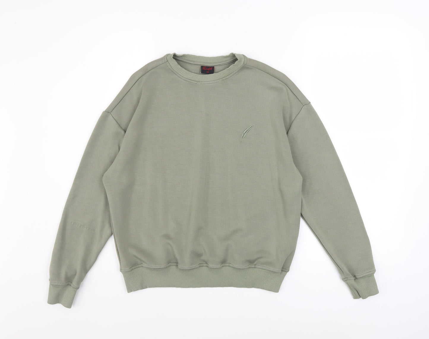 Kleinigkeit Womens Olive Green Crew Neck Pullover Sweatshirt XS
