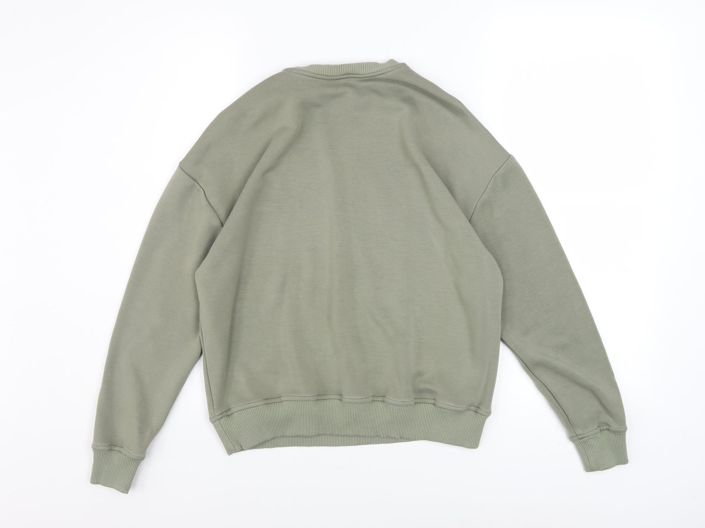 Kleinigkeit Womens Olive Green Crew Neck Pullover Sweatshirt XS