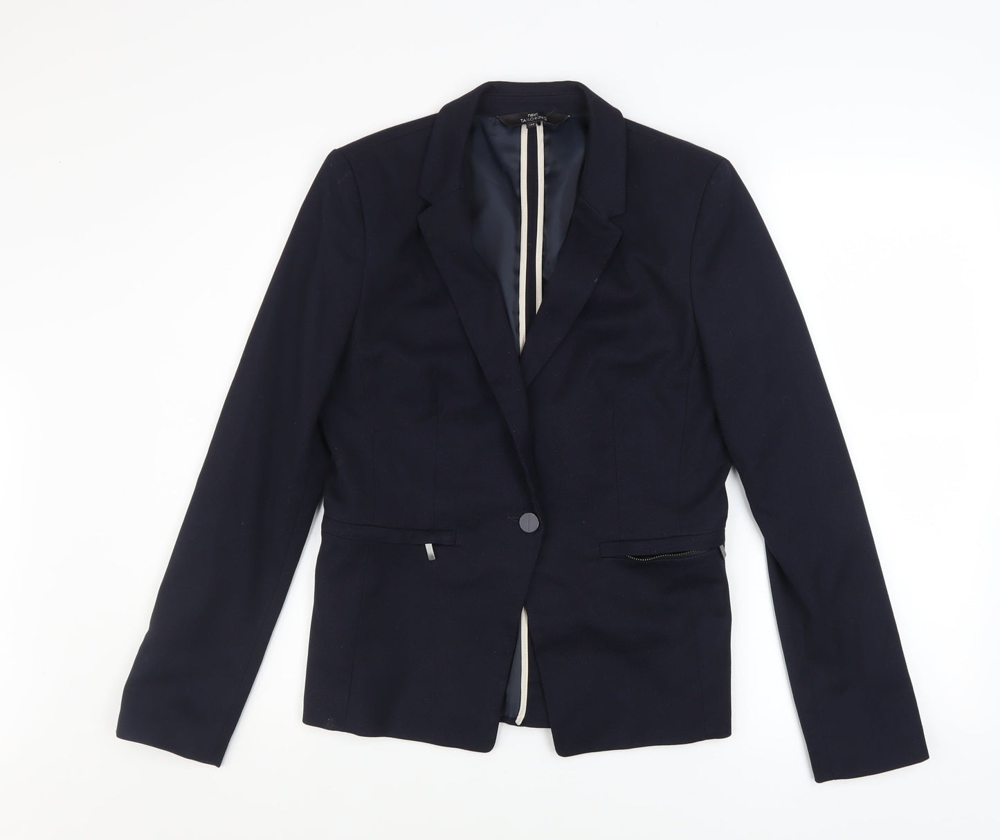 Next Tailoring Navy Women's Size 10 Regular Single-Breasted Blazer Jacket