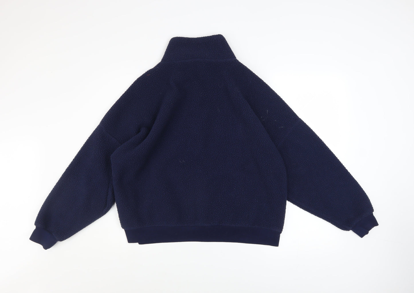 Dunnes Womens Navy 1/2 Zip Fleece Pullover Sweatshirt Size M