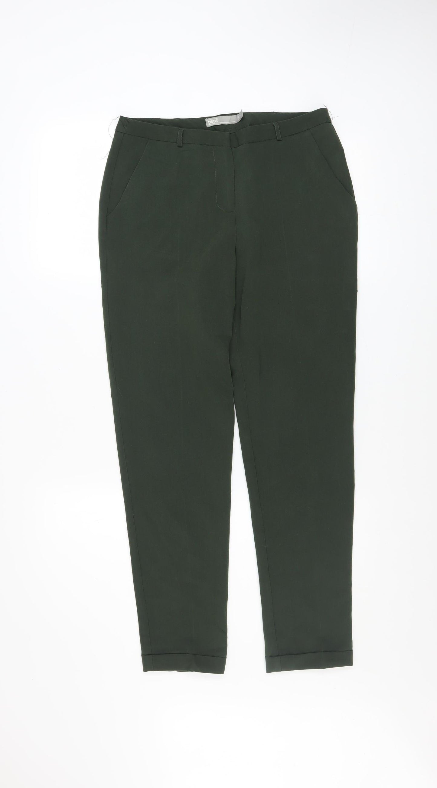 ASOS Women’s Green Slim Tapered Trousers Size 8 Workwear Style