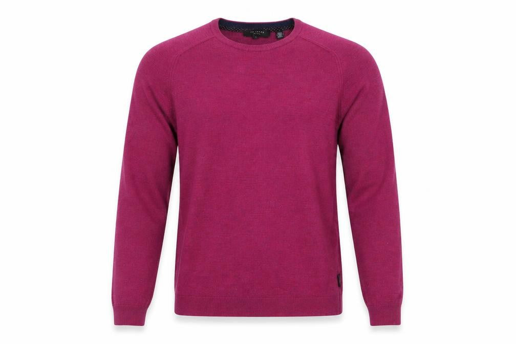 Ted Baker Men's Purple Wool Crew Neck Jumper Size M