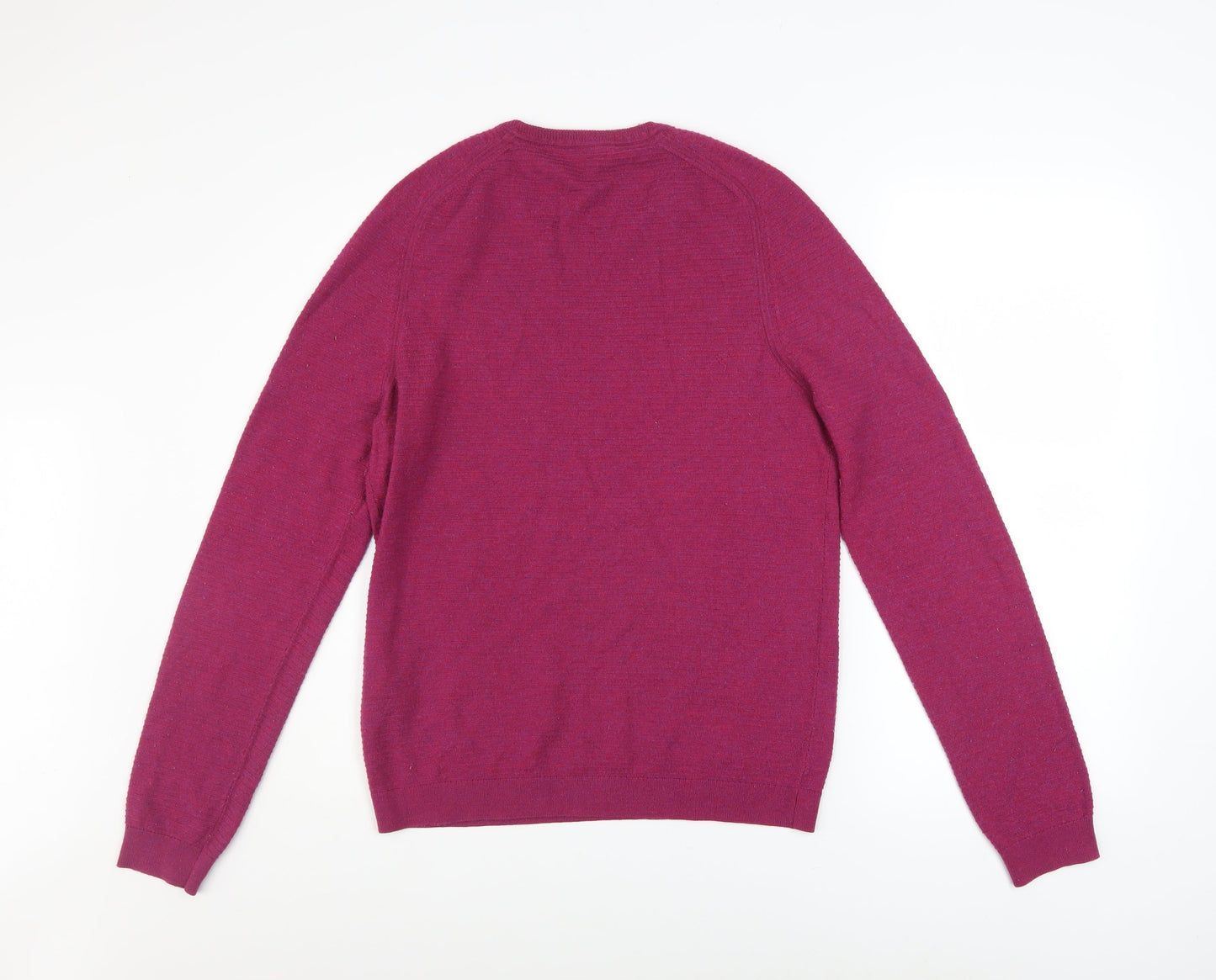 Ted Baker Men's Purple Wool Crew Neck Jumper Size M