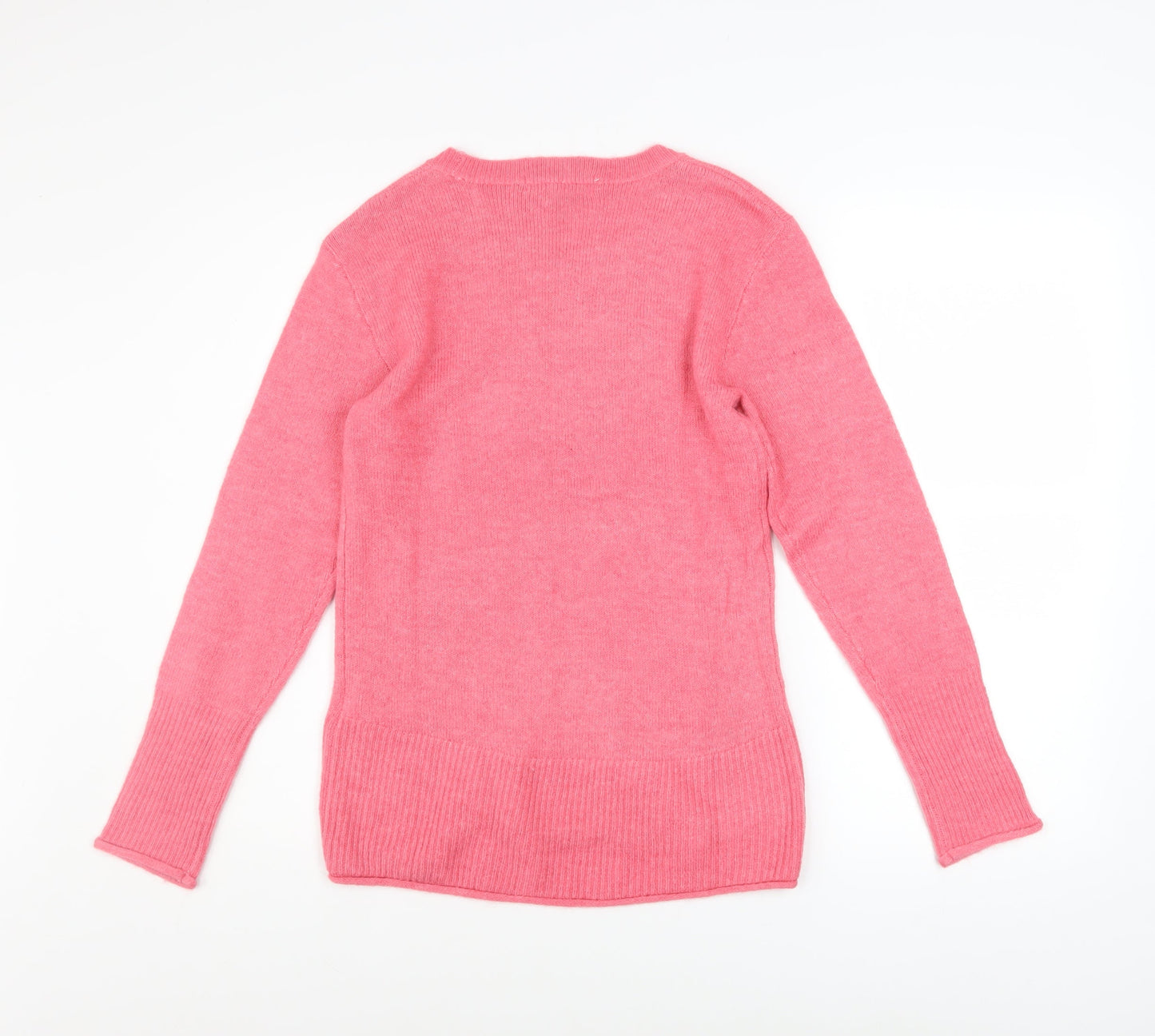 H&M L.O.G.G Women’s Pink Crew Neck Long Sleeve Knit Jumper XS