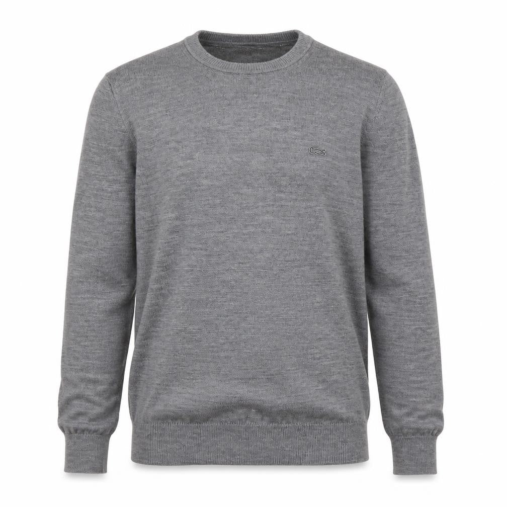 Lacoste Men's Grey Wool Crew Neck Pullover Jumper Size S