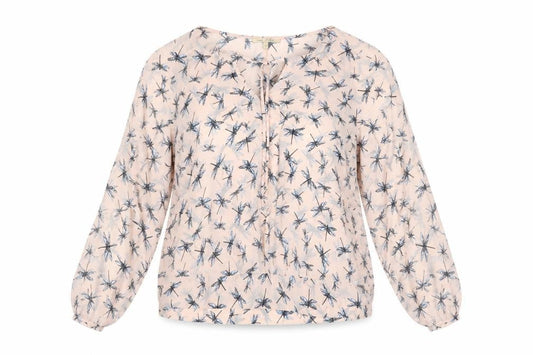 Next Women Pink Dragonfly Print Chiffon Tunic Blouse Size 14