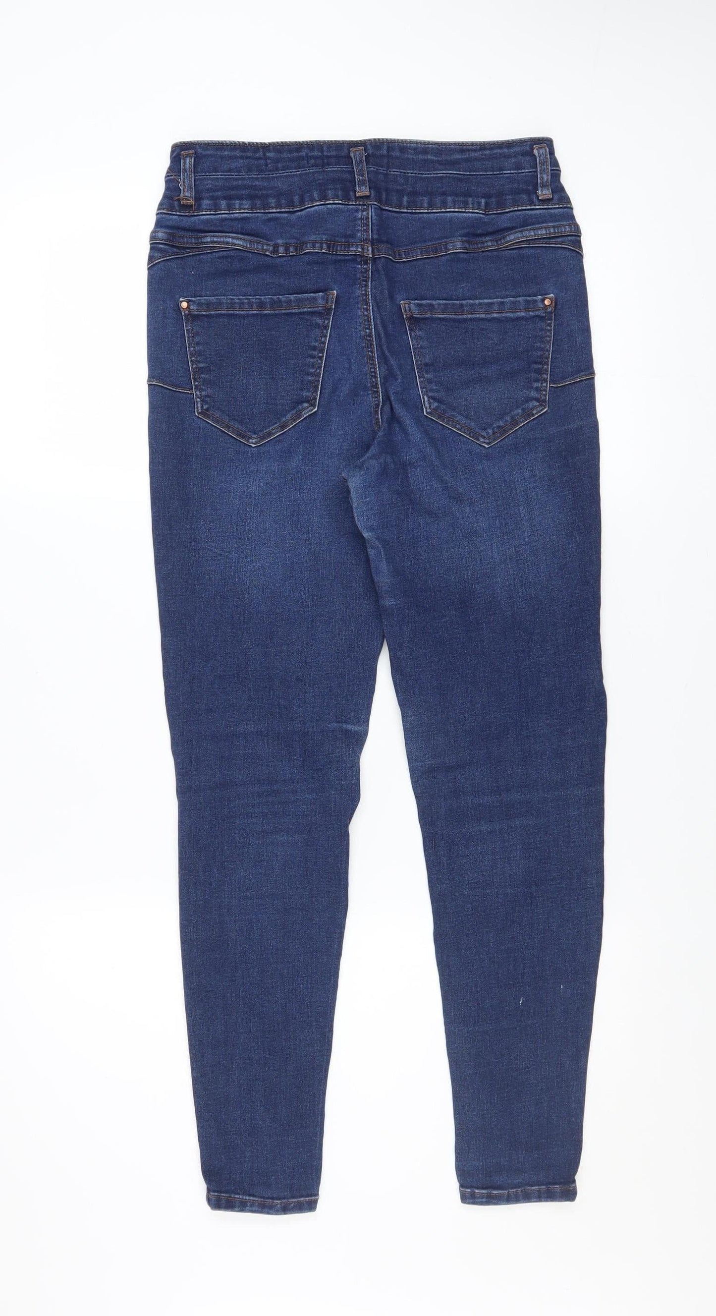 New Look Women Blue High Waist Skinny Jeans UK 8 Lift & Shape