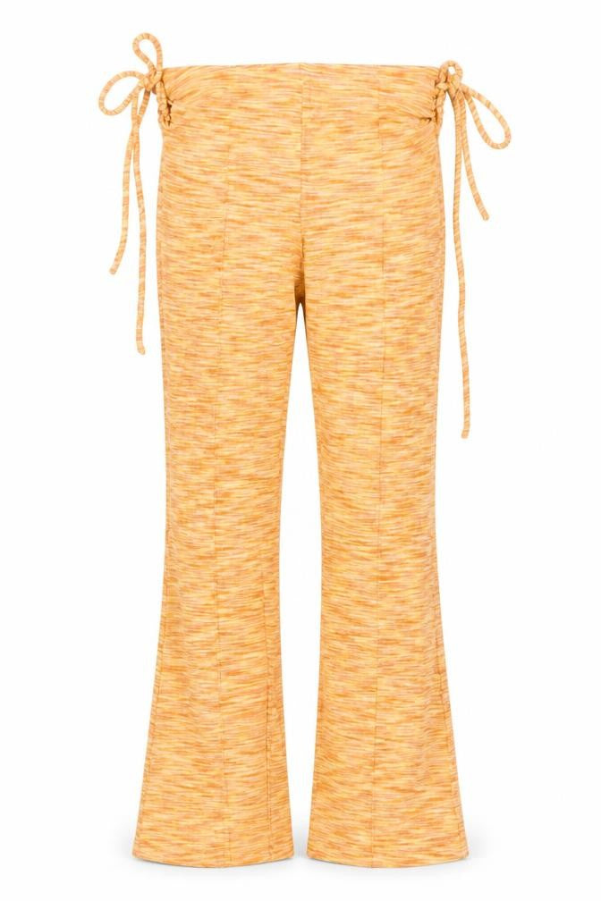 Bershka Womens Orange Flared Jersey Trousers Size 8