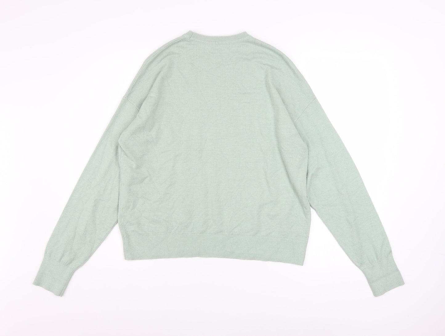 Tu Women’s Green Long Sleeve Crew Neck Relaxed Fit Jumper Size 14
