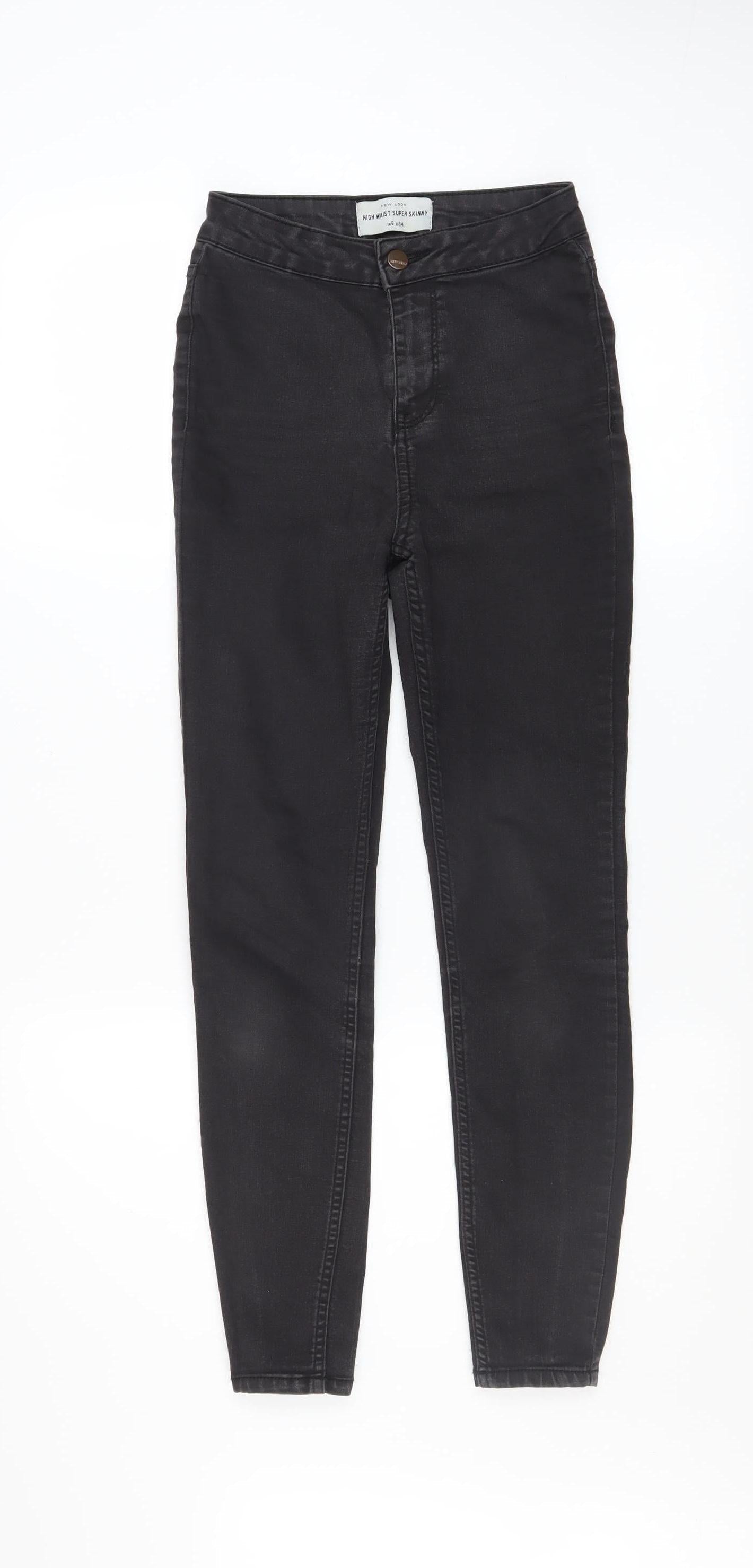 New Look Women's Black High Waist Super Skinny Jeans Size 6
