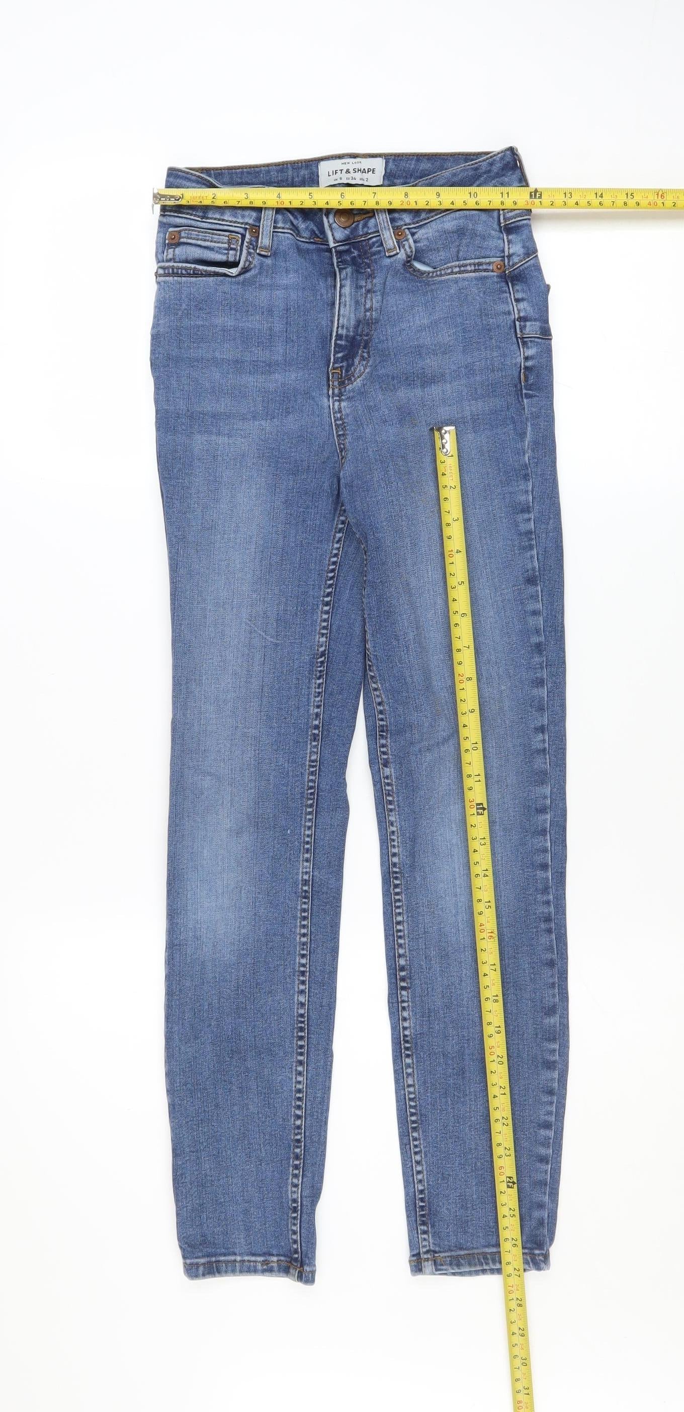 New Look Women’s Blue Lift & Shape Skinny Jeans Size 6