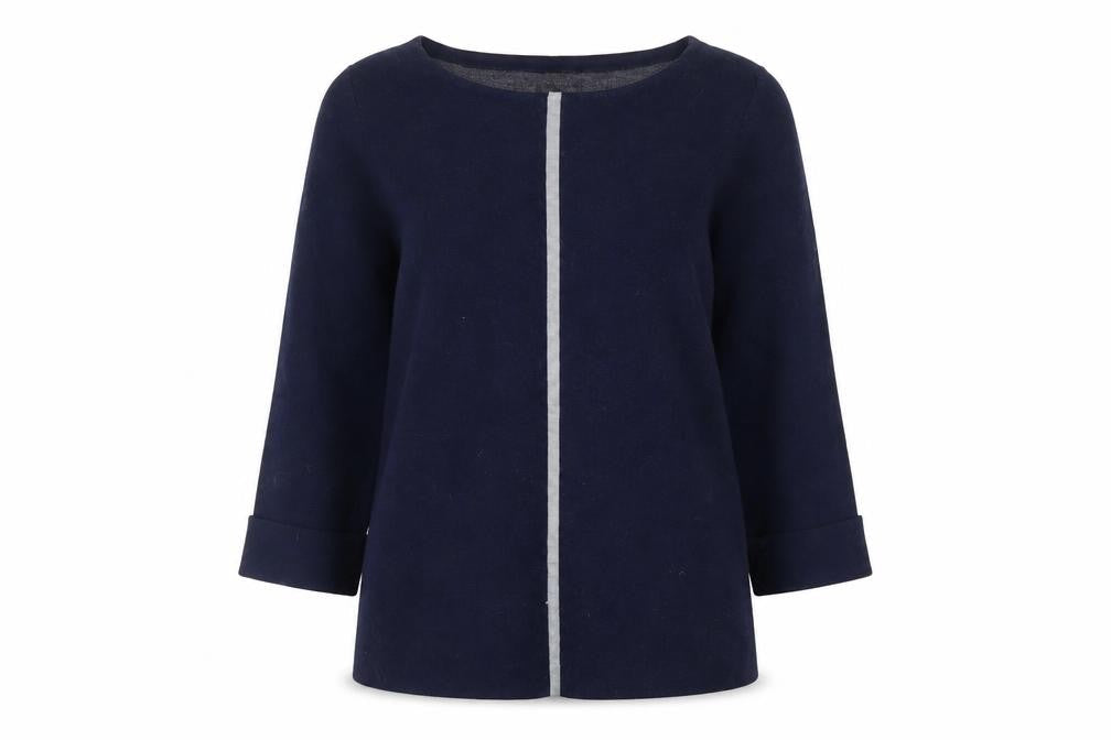 Cynthia Rowley Women's Blue Crew Neck Knit Jumper Size M