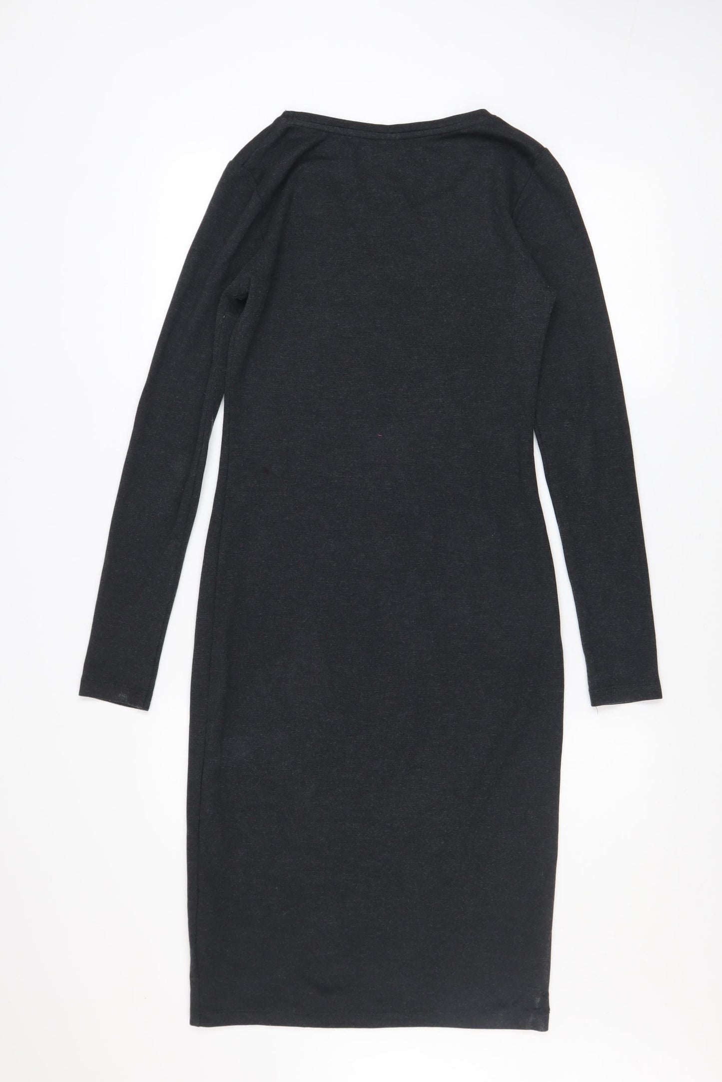 Vero Moda Women Black Bodycon Jersey Dress Size S Long Sleeve