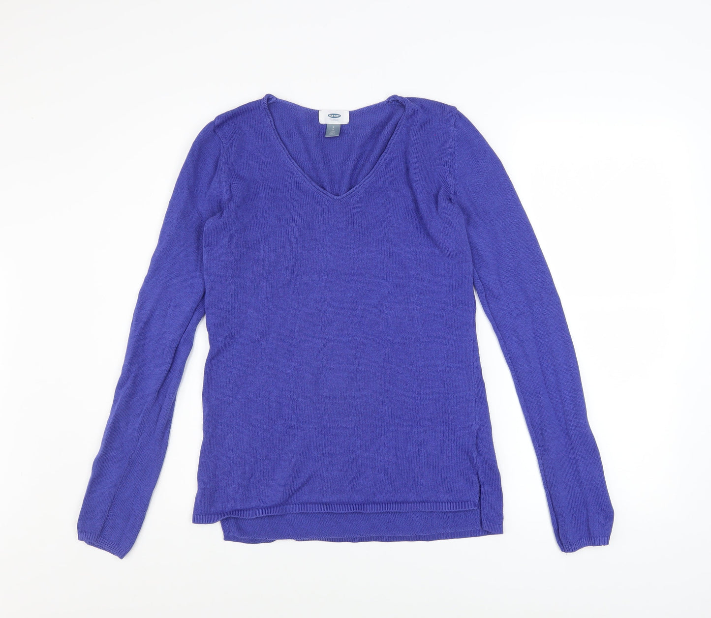 Old Navy Women’s Purple V-Neck Knit Pullover Jumper Size S Tall