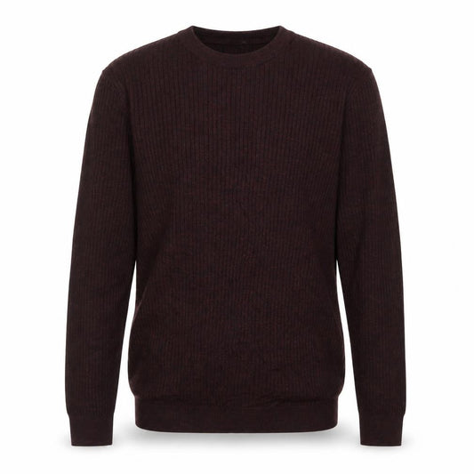 Topman Men’s Brown XL Ribbed Knit Crew Neck Pullover Jumper