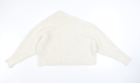 River Island Women’s Ivory Chunky Knit Dolman Jumper Size L