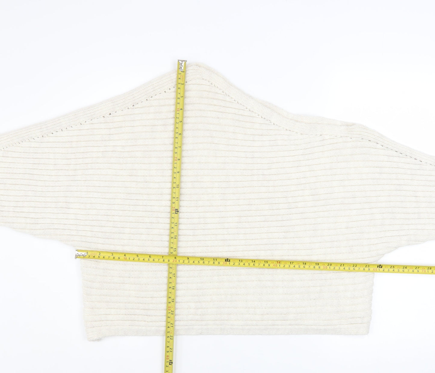 River Island Women’s Ivory Chunky Knit Dolman Jumper Size L
