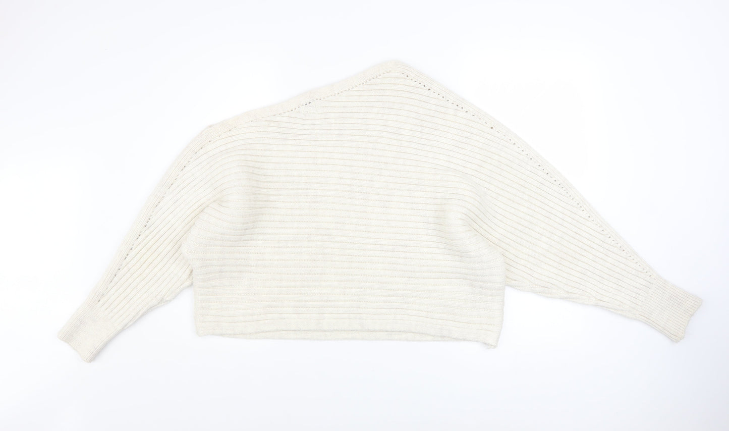 River Island Women’s Ivory Chunky Knit Dolman Jumper Size L