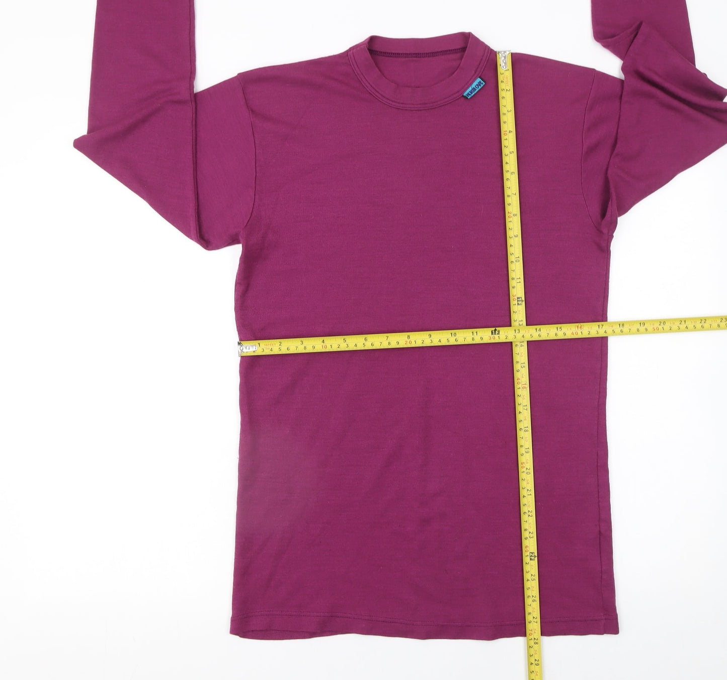 North Cape Womens Purple Long Sleeve Basic Crew Neck T-Shirt XL
