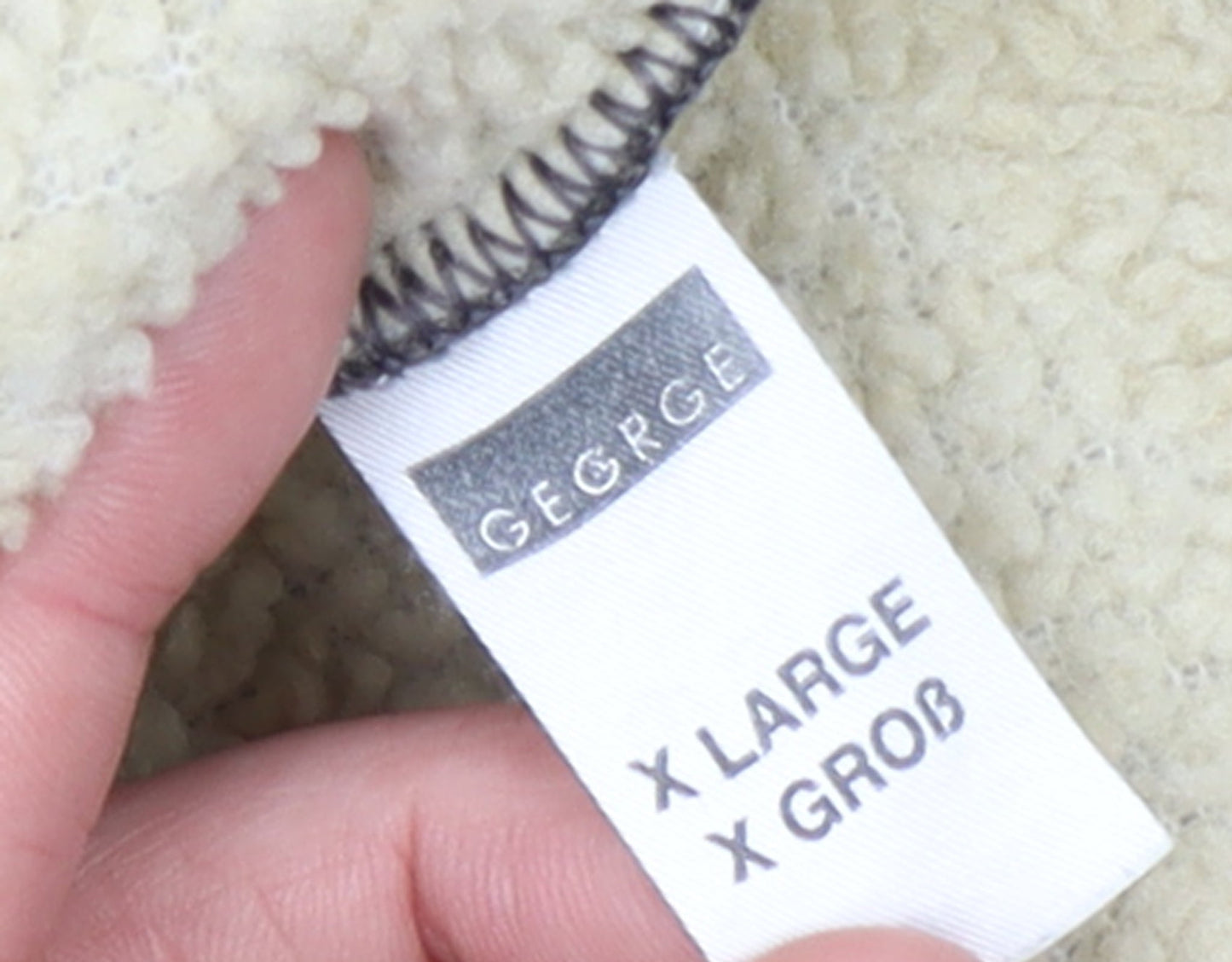 George Men’s Grey Fleece Pullover Sweatshirt XL Regular Fit