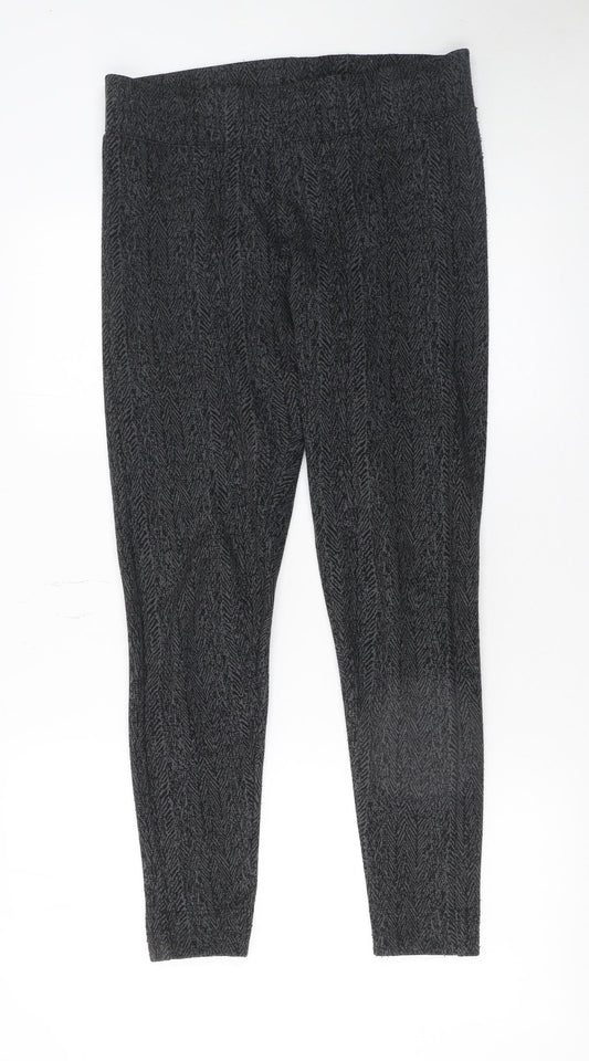 Marks and Spencer Womens Grey Herringbone Slim Leggings Size 12